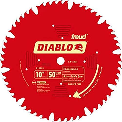 דיאבלו מאת פרויד פרויד D1050X דיאבלו 10 משולבת ATB של 50 שיניים מסור מסור W/5/8 Arbor & Permashield