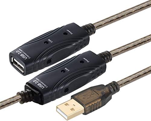 SAISN USB 2.0 A-MALE לכבל הרחבה פעיל A-Feme עם מתאם חשמל AC