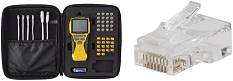 Klein Tools VDV501-852 בודק כבלים עם מרחוק ו- VDV826-763 תקעי נתונים מודולריים PASS-THRU עבור RJ45 ו-