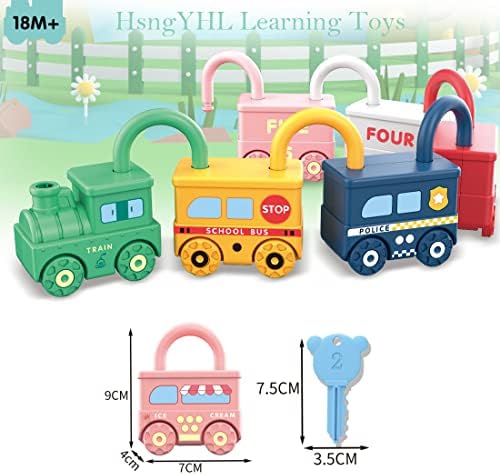 פעוטות מונטסורי למידה צעצועים חינוכיים תינוק מוטוריקה עדינה פעילויות מנעולי מפתחות צעצוע 12