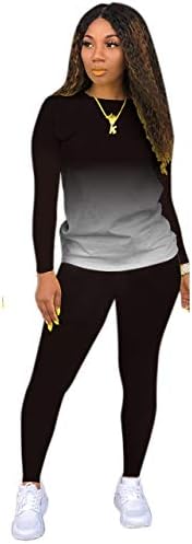 סוודר דו-חלקים של פינלי לנשים סוודר דו-חלקים בגודל גדול הדפסה ראשית עם שרוולים קצרים ומכנסיים ללבוש מזדמן