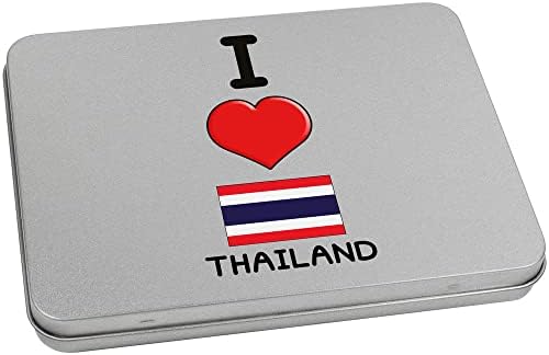 Azeeda 170 ממ 'אני אוהב תאילנד' מתכת צירים/קופסת אחסון