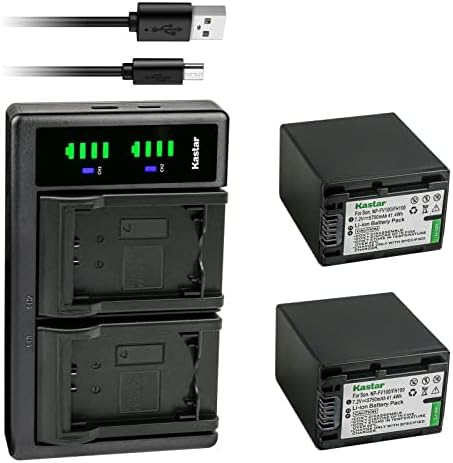 KASTAR NP-FV100 LTD2 מטען סוללות USB תואם ל- SONY HDR-PJ260 HDR-PJ26 HDR-PJ30 HDR-PJ320 HDR-PJ330 HDR-PJ340 HDR-PJ340E