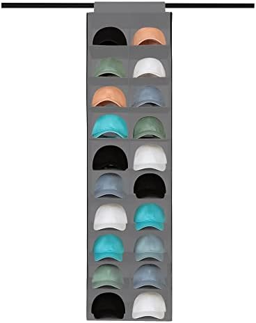 מסודר זברה כובע מתלה 20 מדפים תליית ארון ארגונית עבור כובע אחסון, תצוגה &מגבר; ארגון - קומפקטי אנכי מדף מערכת