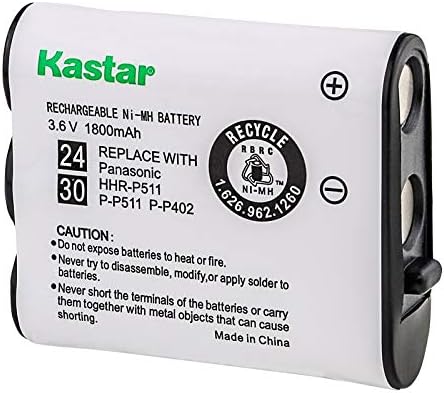 סוללת KASTAR HHR-P511 לסוללה של PANASONIC KX-FPG381 / KX-TG2205 / KX-TG2215 / KX-TG2217 / KX-TG2227 / KX-TG2237