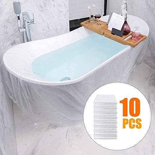 Squadare 10 PCS אניה לכיסוי אמבטיה חד פעמי - שקית ניילון גדולה יותר של אניה אמבטיה לסלון, בית אמבטיה של