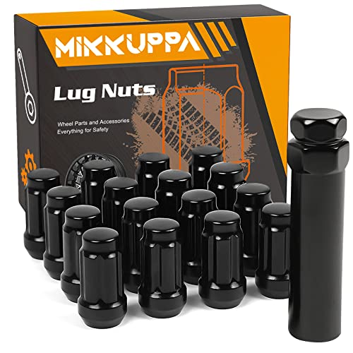 Mikkuppa 20 יחידות M12X1.5 אגוזי שוליים משולבים-החלפת אגוזי חזה שחורים לשנים 2006-2022 הונדה סיוויק, 1998-2022