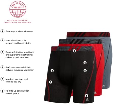 אדידס גברים של ספורט ביצועים רשת בוקסר קצר תחתונים