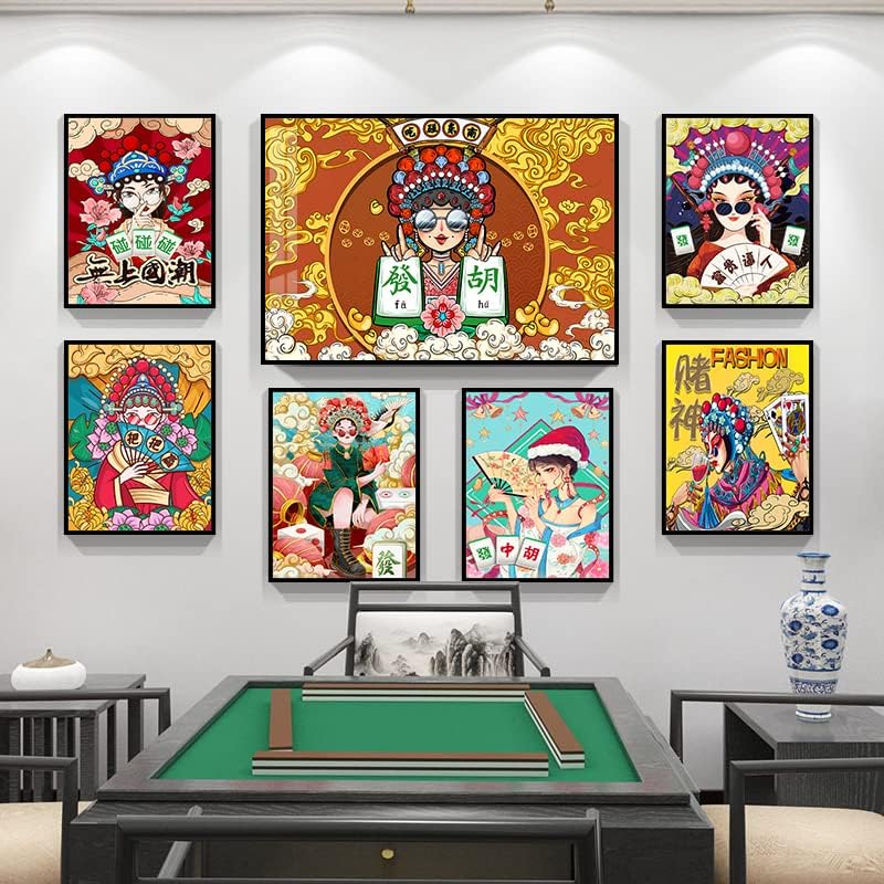 ציור קיר חדר ychess מסעדה סינית צביעת קיר צביעה גאות סינית ציור דקורטיבי מועדוני פנאי ובילוי ציור