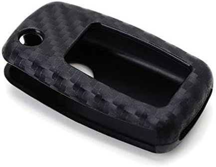 IJDMTOY דפוס סיבי פחמן רך סיליקון מפתח פוב כיסוי כיסוי תואם לפולקסווגן גולף GTI R32 ג'טה ארנב פאסאט
