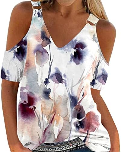 חולצות T Nokmopo לנשים בכושר רופף בכושר קיץ צבע אחיד ללא שרוולים ללא צווארון V-צווארון גופייה של חולצת
