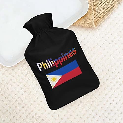 דגל הפיליפינים זריקת מים קטיפה גומי שקית מים חמים בקבוק מים חמים ניידים