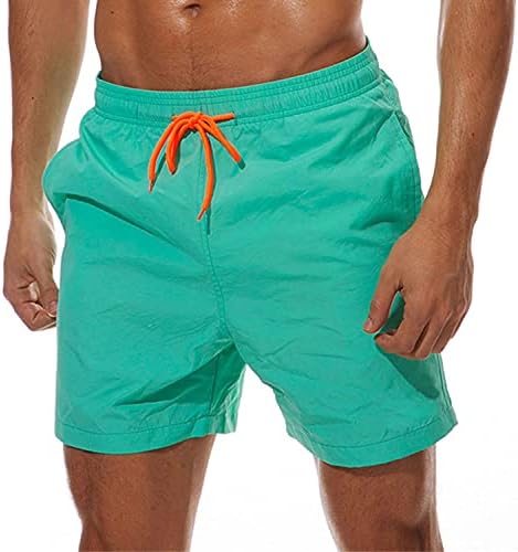 חוף קיץ לגברים עם מותניים אלסטיים כותנה קצרה מזדמנת בכושר מזדמן מהיר מכנסיים קצרים יבש ריצה אימון