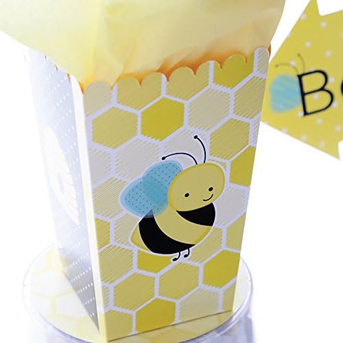 דבורת דבש - מקלחת לתינוקות או מסיבת יום הולדת לטובת קופסאות פופקורן פופקורן - סט של 12