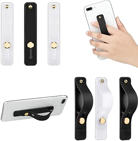 6 חתיכות טלפון רצועת גריפ מחזיק אצבע טלפון סלולרי גריפ טלסקופי טלפון אצבע רצועת סטנד אוניברסלי אצבע