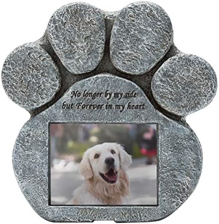 אבני זיכרון לחיות מחמד אקספלורר-מצבות כלב עם מסגרת תמונה אישית, מתנות זיכרון לכלבים לאובדן סמני קבר כלבים עם