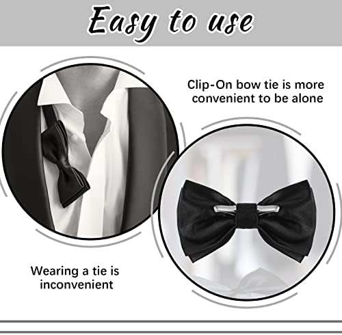 גייוגה 2 חבילות עניבות פרפר לגברים עניבות פרפר בני עניבת פרפר תלבושות עניבות פרפר ילדים מוצק קליפ