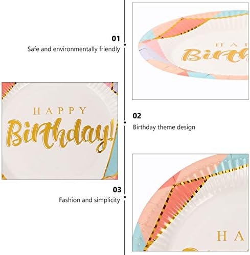מחבתות עוגות עגולות ABAODAM 20 יחידות עוגת הדפסה ביתית יום הולדת למסיבת מסעדה לסגנון נייר ציוד קינוח הגשת