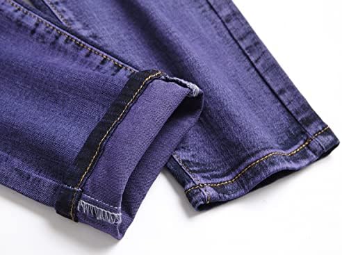 גברים קרוע במצוקה נהרס ישר רזה מתאים ג 'ינס סקיני מקרית אופנה ג' ינס מכנסיים