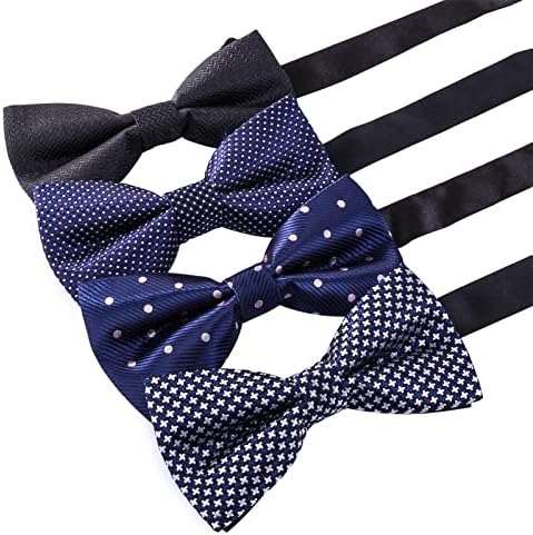 אוסקי 8 חבילות עניבות פרפר קשורות מראש מתכווננות אלגנטיות עבור בנים גברים בצבעים שונים כמו 1 &