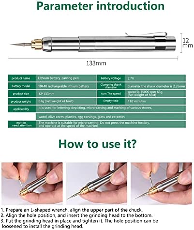עט חריטה נטענת עט מיני חרוט חשמלי