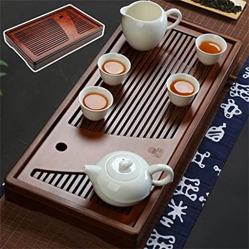 Ldchnh מגש תה עץ טבעי שולחן סיני שולחן סיני לוח ניקוז אחסון מים אביזרי מטבח