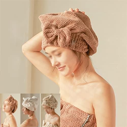עטיפת מגבת שיער Lysldh לנשים סופגת למבוגרים מהירה מהירה אמבטיה עבה יותר מכסה שיער ארוך