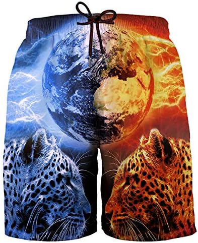 מכנסיים קצרים של לוח הגברים Hgvoetty גזעי שחייה גרפיים 3D בגדי ים חידושים צבעוניים עם כיסים