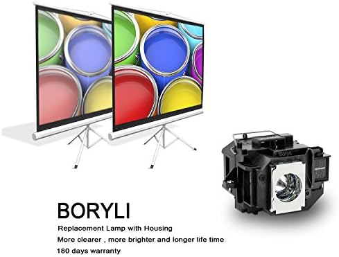 Boryli ELPLP58/ V13H010L58 מנורה להחלפה עם דיור עבור EPSON X9/ S9 EB-W10/ X10/ S10