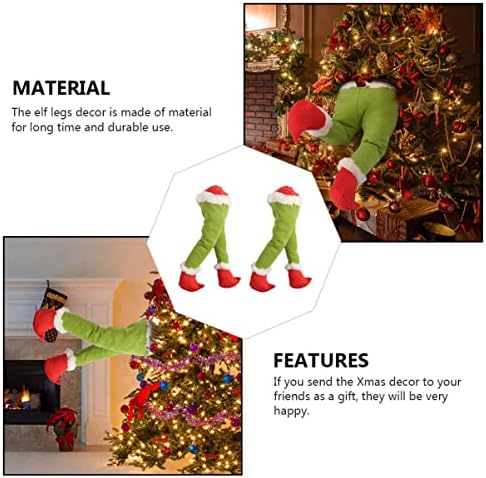 Besportble 8 PCS Toppers אח עץ עץ חג המולד רגליים פלאש פלאש תקוע מקסים קישוטים לנעליים עם דקור קישוטים מקסימים