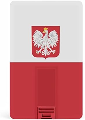 דגל פולין עם כרטיס אשראי נשר USB פלאש נוהג במקל מזיכרון מותאם אישית מתנות תאגידיות מפתח ומוצרי