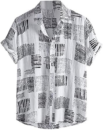 חולצת חוף הוואי אלוהה לגברים רטרו עניבה צבע פרחוני מודפס גרפי כפתור שרוול קצר למטה חולצת טי דש חולצה חולצה