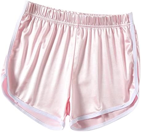 Beuu Ladies קלילים מכנסיים קצרים רכים מכנסיים ספורט מכנסיים קצרים לנשים בקיץ מזדמן. תחתונים מוצקים טרנדיים