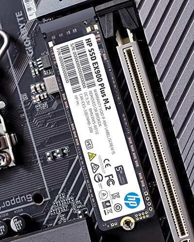 HP EX900 פלוס 512GB NVME PCIE M.2 ממשק SSD, GEN 3 X 4, 8 GB/S, 2280 3D NAND PC כונן קשיח מצב מוצק פנימי עד 3200
