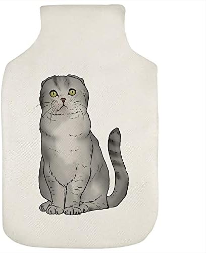 כיסוי בקבוק מים חמים של Azeeda 'Scottish Fold Cat'
