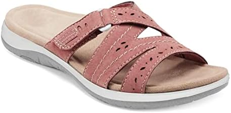 נעלי בית לנשים בצבע אחיד חלול סנדלים נוחים עם עקב נמוך נמוך