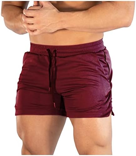WENKOMG1 מכנסיים קצרים של אימון יבש מהיר לגברים, מכנסיים קצרים נושמים קלים משקל נושם גזעים גזעי גזעים