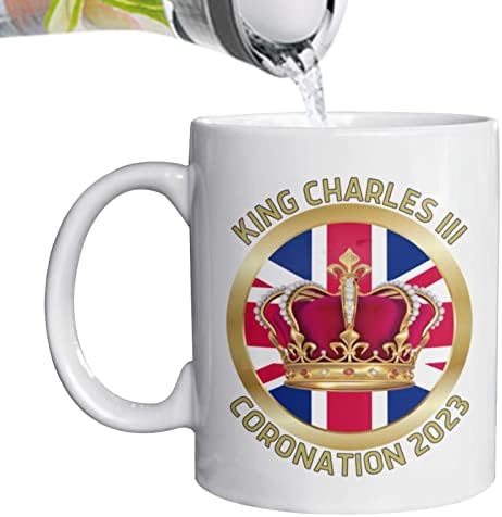 ליפסי קינג צ'ארלס השלישי הכתרת מזכרות, ספל הכתרת המלך צ'ארלס השלישי, 350 מל קרמיקה מלך ספל הקפה