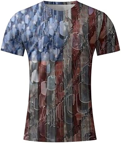 חולצות טריקו של שרוול קצר של Ubst Mens Patriotic