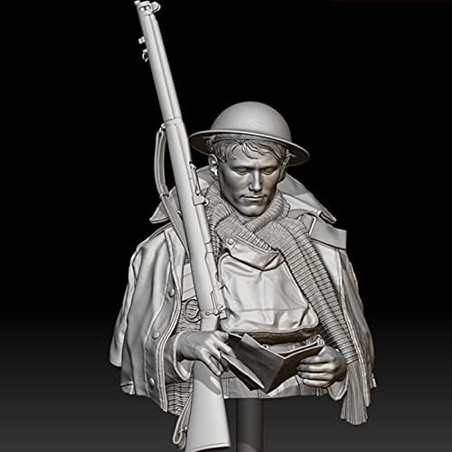 גודמואל 1/10 מלחמת העולם הראשונה בריטי חייל שרף דמות חזה דגם / אינו מורכב ולא צבוע חייל למות יצוק ערכת