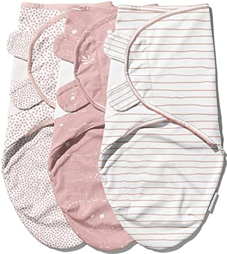 עטיפת חוטף תינוקות של שיקו יילוד בן יומו-חבילה של 3 גלישת חוטף עשויה כותנה אורגנית טהורה למשך 0-3 חודשים