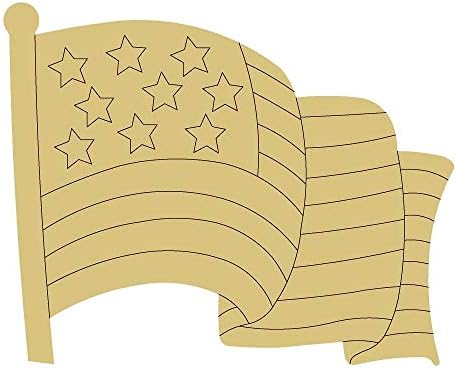 דגל עיצוב על ידי קווי מגזרת גמור עץ דגל ארהב 4 ביולי חופש אמריקה דלת קולב בד צורת סגנון 5 אמנות 1