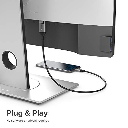 Alogic USB C ל- DisplayPort עבור משרד ביתי, סוג 6 רגל C לכבל Disc