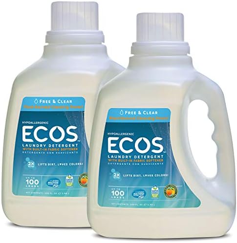 מוצרים ידידותיים לכדור הארץ אקו 2 אבקת כביסה נוזלית חינם & מגבר; ברור, 100 אונקיות