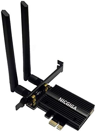 NICGIGA WIFI 6E 5400MBPS AX210 כרטיס PCIE אלחוטי, מעודכן ל- 6G/5.8G/2.4GHz Tri-band, Bluetooth5.2,