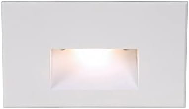 תאורת נוף WAC, LEDME 120V LED LED אופקי אופקי וחיצוני צעד וקיר אור 3000K מובנה LED בלבן