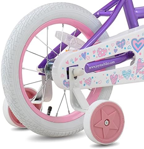 ג'ויסטאר אנג'ל בנות אופניים לפעוטות וילדים בגילאי 2-9, 12 14 16 אינץ 'אופניים עם גלגלי אימונים וסל, 18 באופניים