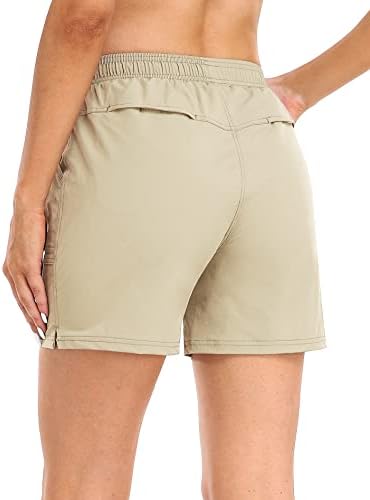 מכנסי טיול לנשים של YAMXDM, מכנסיים קצרים של גולף אימון יבש מהיר מכנסי ספורט קיץ עם 4 כיס קל משקל