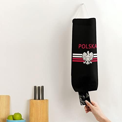 פולני דגל-פולסקה נשר מכולת תיק רחיץ ארגונית מכשירי עם תליית לולאה לאחסון קניות אשפה שקיות