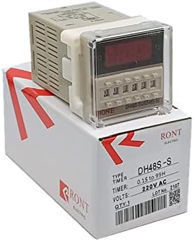 ממסר זמן GANYUU DH48S-S-0.1S-99H דיגיטלי AC 110/220V DC 12/24V מחזור חוזר מחזור SPDT מתג טיימר